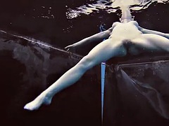 Adriana and Katka enjoy deep dark sex in the pool