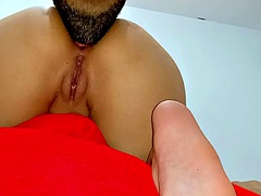365 days of anal - day 32 lick my ass and then hit my clit with your big sweaty balls - accountant adventures