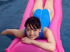 Asian Teen Blue bathing suit pure non - naked