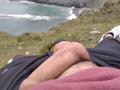 Real beach handjob, gay solo male moaning, gay amateur public solo