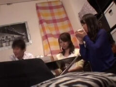 Winsome Japanese lady taking part in very hard group sex