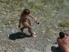 Beach Sex Exposed By Voyeur Cam Perv - busty amateur mom fucked outdoors on public beach