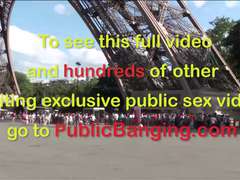 Eiffel Tower PUBLIC lovemaking orgy 3 way