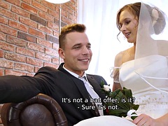 HUNT4K. For money, a mature guy gets the opportunity to fuck a pretty bride