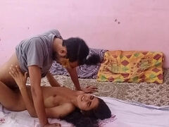 Skinny Desi teen is moaning while getting it in missionary