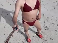 Bikini, Crossdresser, Füsse, Fetisch, Fußfetisch, Hardcore, Absätze, Strumpfhose