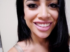 Latina Cutie Victoria June Sucks On Strangers Cock
