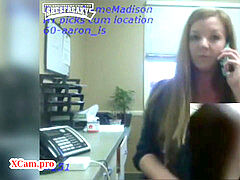 web cam riding dildo while on the Phone at Work - www.XCam.pro