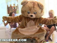DANCING BEAR - Gang Of Horny Ladies Open Their Mouths Wide For Dick Insertions