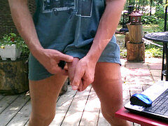 Outdoor morning edging foreskin have fun #2