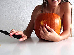 Q&A smallish teenager carves pumpkin & reaction sex questions