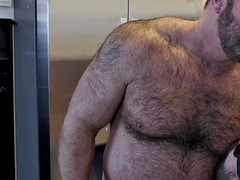 Grosse bite, Sucer une bite, Homosexuelle, Poilue, Hard, Muscle, Suçant