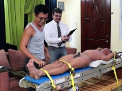 Oriental Boy Alex Pegged down & Tickled