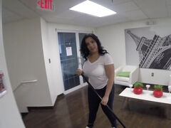 Kimberly Kupps is a sexy cleaning lady