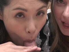 4K Hazel Moore & Mina Asahi Maid Blowjob(4K) - Hazel moore