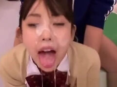 Jav Teen Idol Gets Massive Bukkake From Loads Of Guys In Her School Uniform