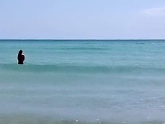 Plage, Grosse bite, Sucer une bite, Mamelons, De plein air, Public, Nénés