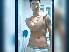 Asiatisk, Brunett, Homosexuell, Hemmagjord, Onani, Tatuering, Retas