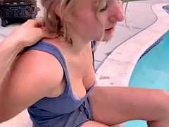 Amateur, Grosse bite, Gros seins, Blonde, Sucer une bite, Tromperie, Public, Épouse