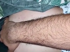 Stepmom in bed naked gets her ass caressed by stepson without erection