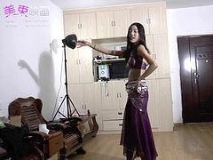 mind-blowing asian stomach Dancing While Tied Up V1