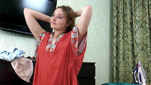 Alexi has sexy hairy armpits and a real wet pussy too
