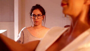 Vintage settings and costumes in a lesbian porn compilation