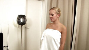 Blonde girl with big tits wants to get fucked silly