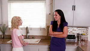 Tiny babysitter babe getting ruined by dude's hard dong