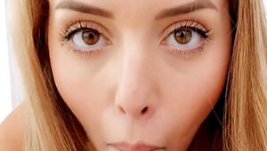 Blonde with a pretty face is going to get rammed hard