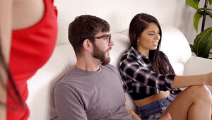 Stepmom duo enjoying the same boner in a twisted scene