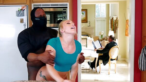 AJ Applegate is fucked in face and cunt by black stud