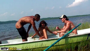 Horny student sex friends go boating