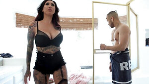 Stepson is going to shove his step cock inside her