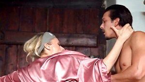 Thick whore with a fat ass fucking in the living room