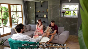 Balls deep fucking with a redheaded beauty who needs D