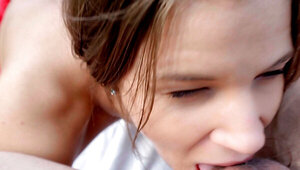 George Uhl and Sarah Kay in a wild outdoors sex video