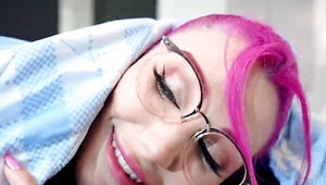 Lily Lou shows what she can do with hard cock on a couch