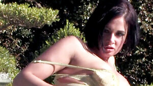 Sexy Brunette In The Pool Gets Fucked Hard With Her Lover