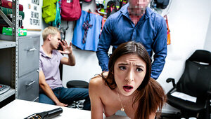 Slutty babe gets fucked in this hardcore group action