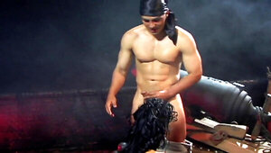 Hot brunette with fake tits is getting sloppy with a cock