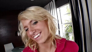 Barely legal blonde takes colossal cock to orgasm hard