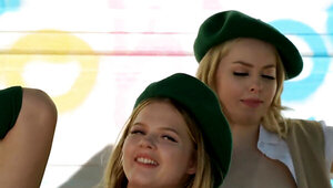 Girl scout babe gets fucked at a cookie stand hard