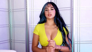 Big breasted girl is wicked and is into wanking dicks