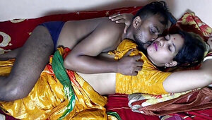 Thick woman from India gets groped and gives a handjob