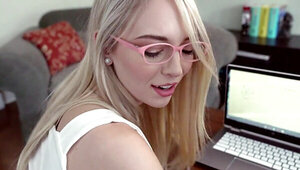 Stepsister joins the fun in a threesome with casual fucking