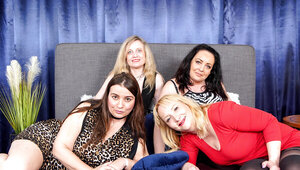 Busty petite orgy led to multiple orgasms and facials