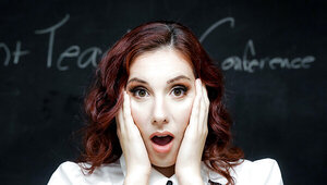 Teacher student threesome with plenty of hard banging