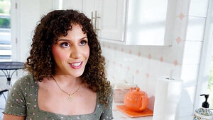 MILF with a perfect ass getting fucked in the kitchen
