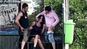 KINKY trio way at a BUS STOP part 1